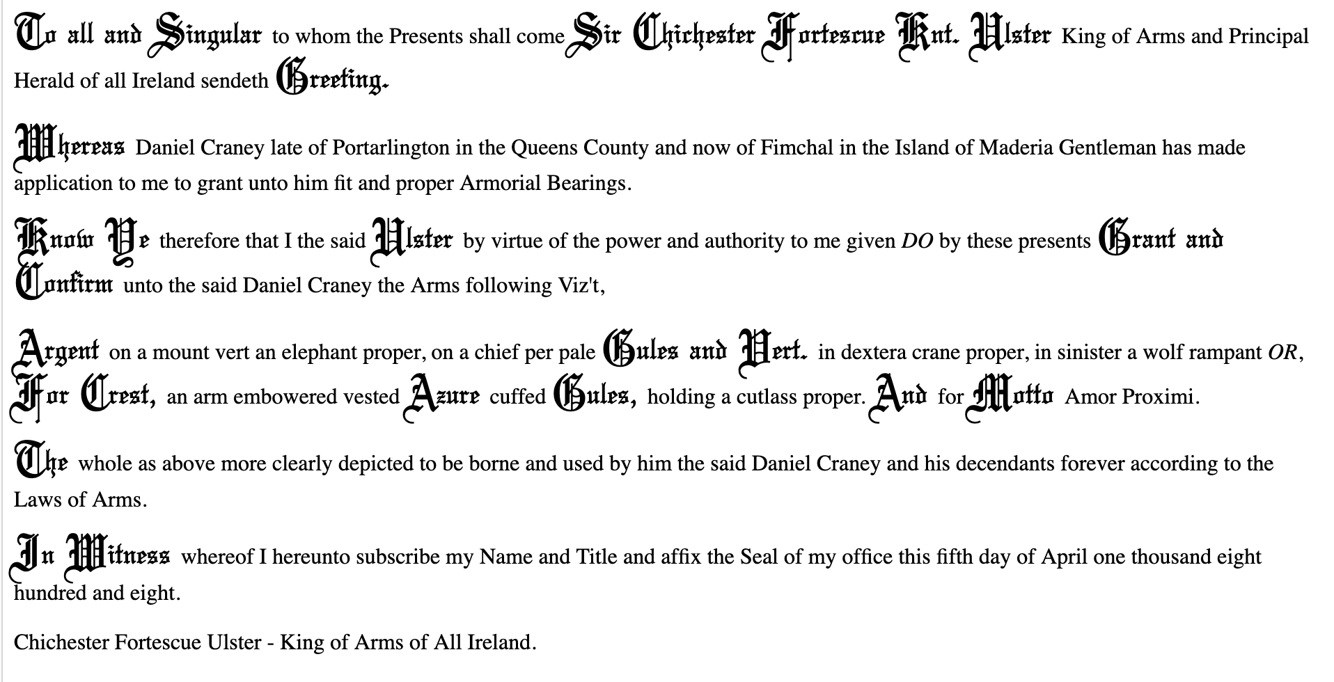 [Craney Nobility Patent Image]